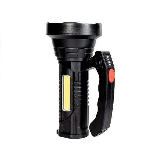 USB Rechargeable Spotlight Flashlight Battery Powered Handheld Flash Lights