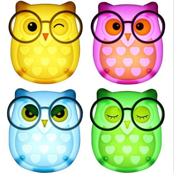 Cartoon Owl Wall LED Night Light Plug in Walls