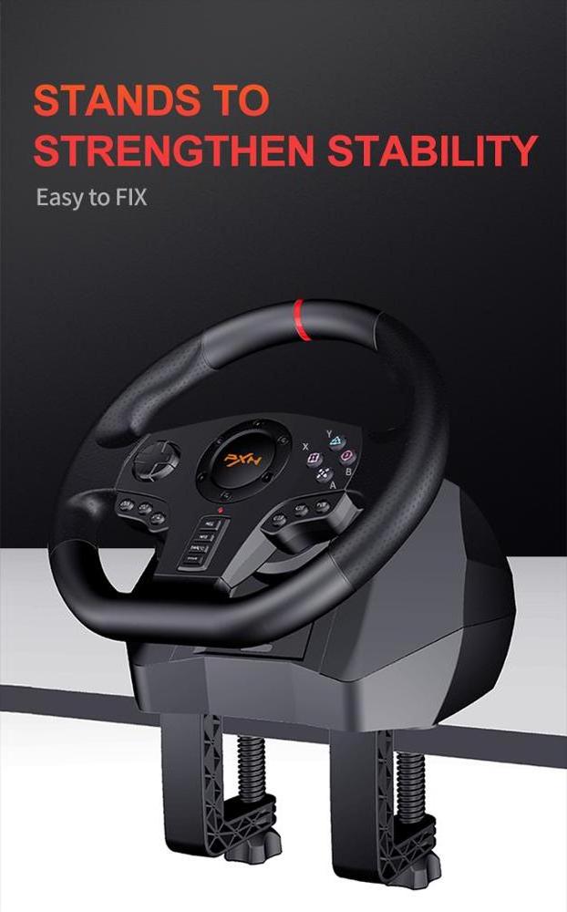 PXN V900 270 Degree PC Steering Racing Wheel with Audio Communication Function for PS4, XBOX series