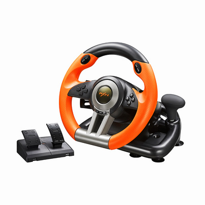 PXN V3 Pro Brilliant Orange Black 180 Degree wired game steering wheel with Pedal for Xbox one PC/PS3/PS4/Switch