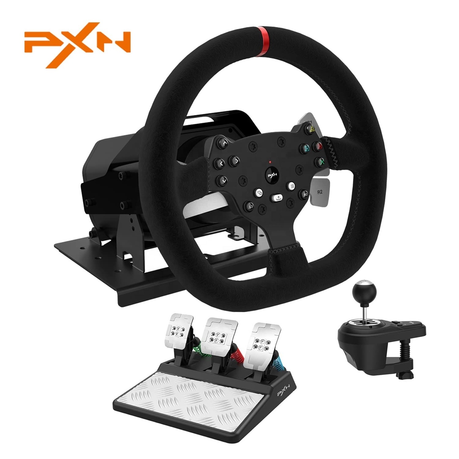 PXN V10 Racing Wheel USB 270/900 Degree Race Steering Wheel with Pedals for Xbox Series, Ps4, Xbox One, Pc