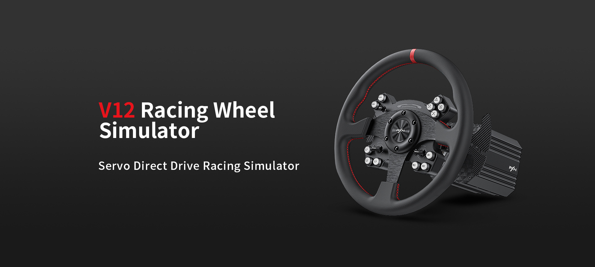 PXN V12 Direct Drive Steering Wheel Driving Simulator Sim Gaming Racing Wheel For Pc, Ps4, Xbox One, Xbox Series