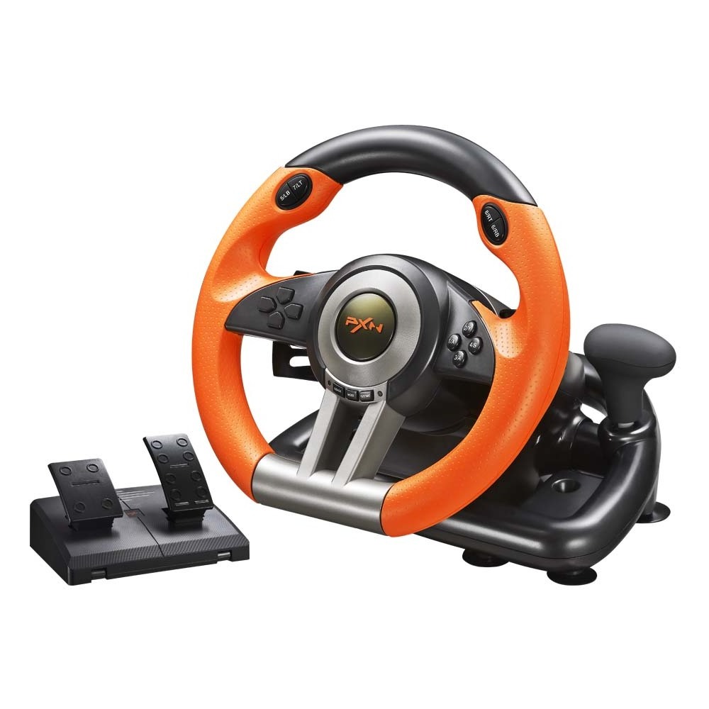 PXN V3 Pro Top Seller- 6-in-1 USB 180 degree Car racing game steering wheel for PC/PS3/PS4/Xbox