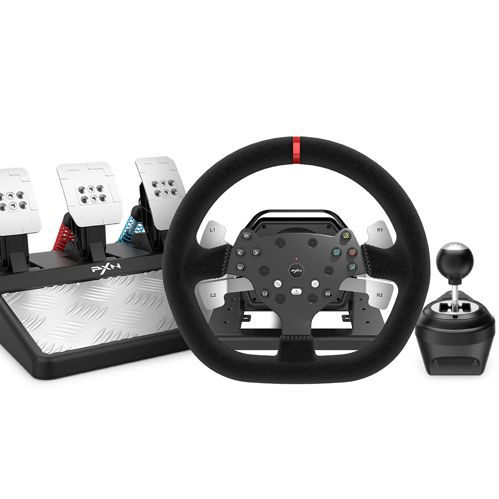 PXN V10 Driving Force Feedback Gaming Racing Wheel with Pedals and Shifter