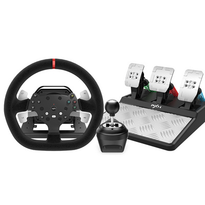 PXN V10 usb 900 degree volante force feedback steering wheel for ps4, pc, xbox one with pedals and shifter