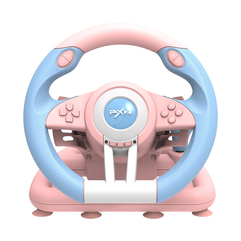 New design upgrade PXN V3Pro cyan PXN V3 Pro Kids steering wheel game for PC With X-input and D-input  Modes