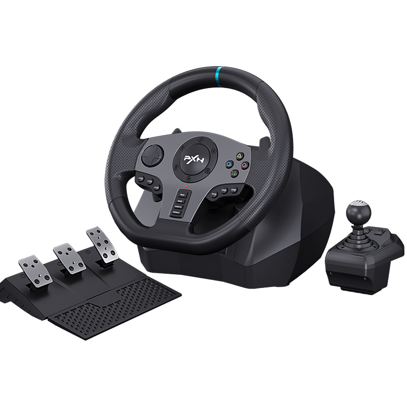 Factory Direct Sales PXN V9 900 Degree Feedback Sim Racing Gaming Steering Wheel for PC Euro Truck Simulator