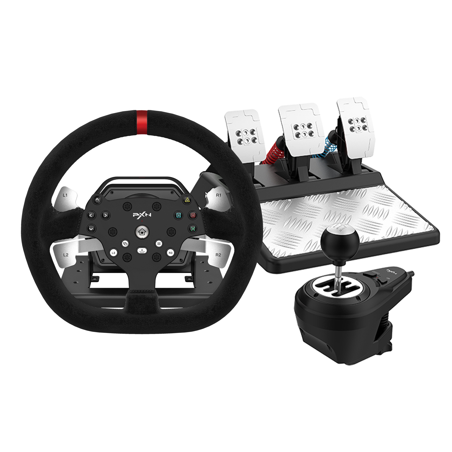 PXN V10 Racing Wheel USB 270/900 Degree Race Steering Wheel with Pedals for Xbox Series, Ps4, Xbox One, Pc