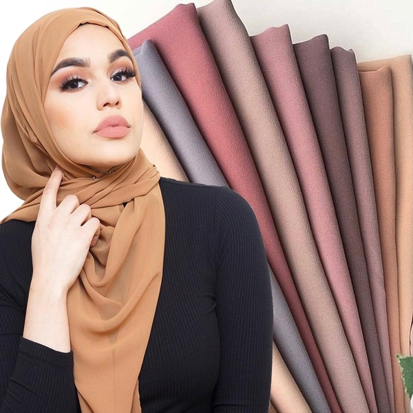 Latest arrival top quality hijab on sale Wholesale Hijab Prefect Matching Plain Shawl Muslim Women Scarf Matching Chiffon Hijab