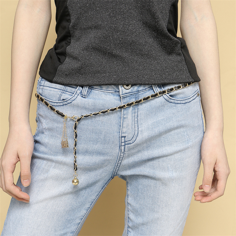 2023 Hot Sale Ladies Metal Chain Belt Decoration Waist Chain Matching Skirt Belt Waist Chain