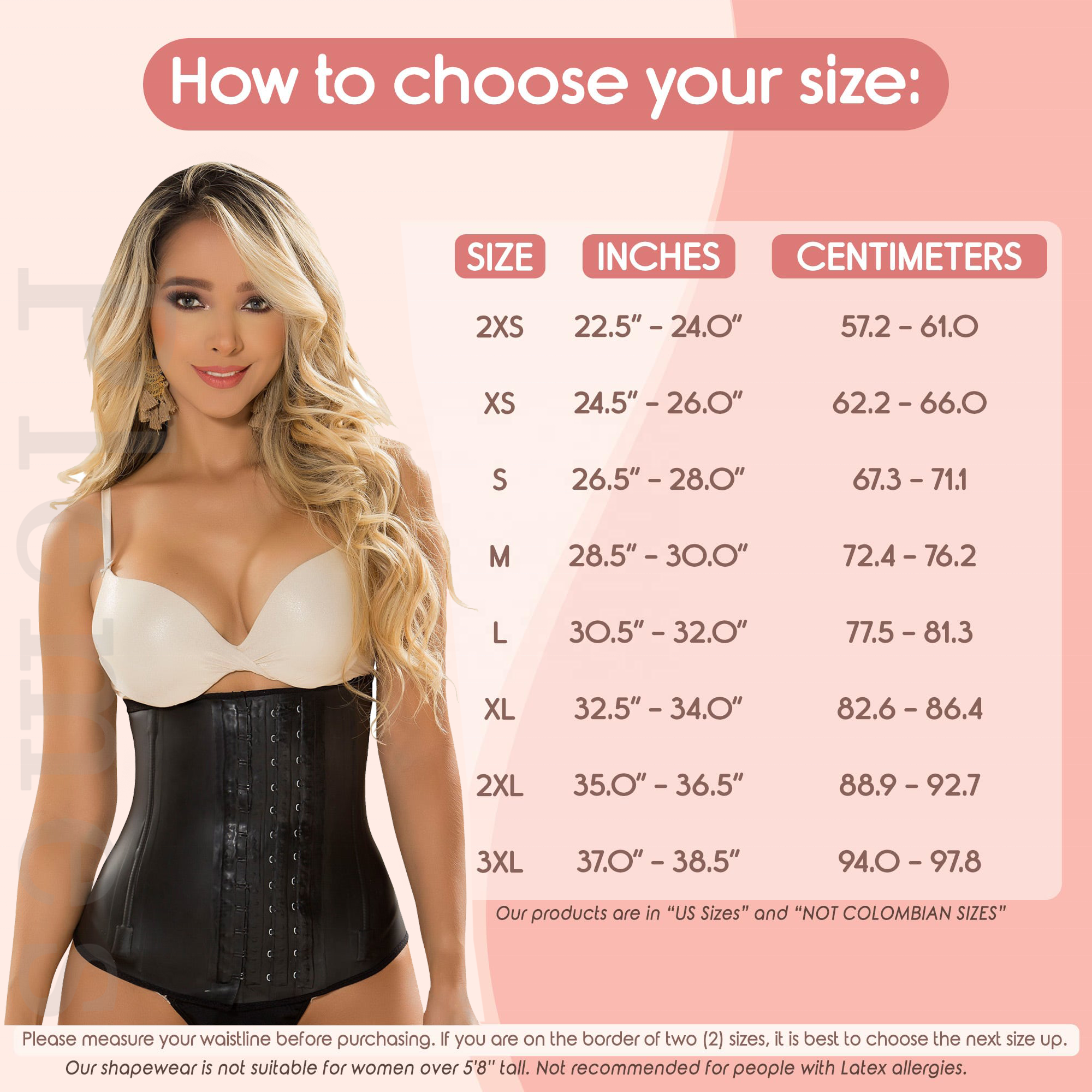 High Compression Shaper Latex Zipper Hooks Closure Girdles Colombian Tummy Wrap Waist Trainer Corset