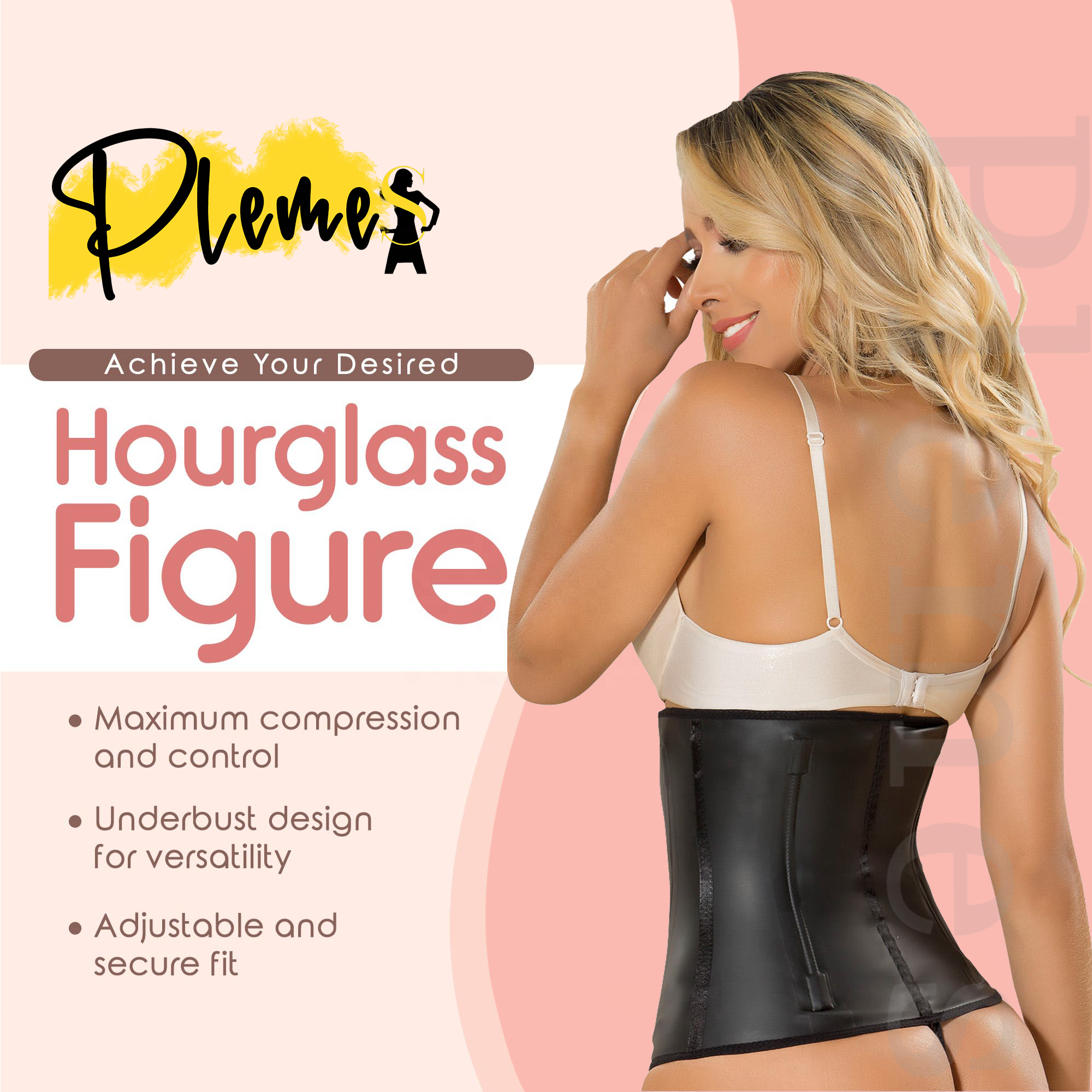 High Compression Shaper Latex Zipper Hooks Closure Girdles Colombian Tummy Wrap Waist Trainer Corset