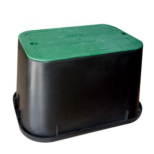 12" Valve Insulation Box Irrigation Plastic Insulation Rectangular Sprinkler Valve Box with Green Lid