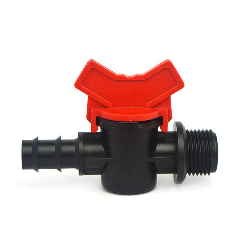 Agricultural Drip Irrigation System Hose pipe Thread barb Plastic Mini Valve