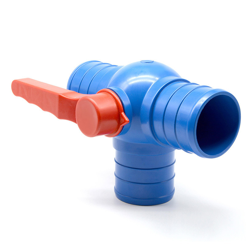 Main belt PVC ball valve three way soft belt hose tee connector equal diameter tee