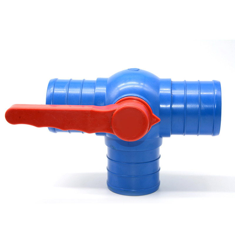 Main belt PVC ball valve three way soft belt hose tee connector equal diameter tee