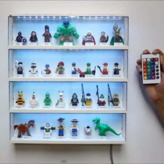 Lego Display Case Best Figures Minifigure Glass Cabinet Storage Containers Figure Frame Box