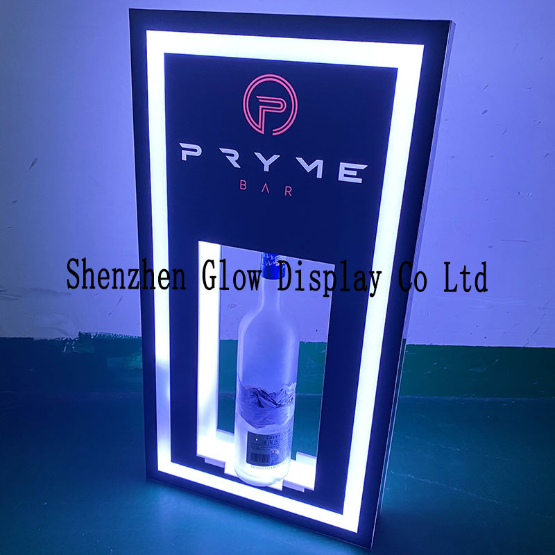 Customized Logo Rechargeable LED Acrylic Display Hennessy VIP bottle presenter Hennessy Champagne VIP Display Bottle Presenter