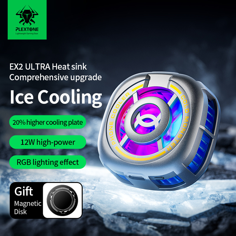 Mobile Phone Cooler Universal Phone Cooling Fan Case EX2-Ultra Radiator For Gaming Portable Phone Cooling Fan Cool Heat Sink