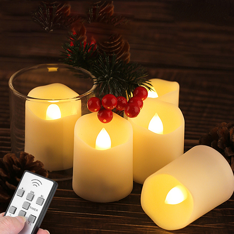 12 pcs Super Long Lasting LED Tea Light Candles Battery Operated LED Votive Candle With Remote Control Timer