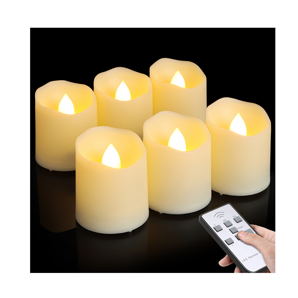 Most Popular Home Decor Led Votive Candles With Remote and Timer Battery Powered Electric Flameless Tea Light Candles