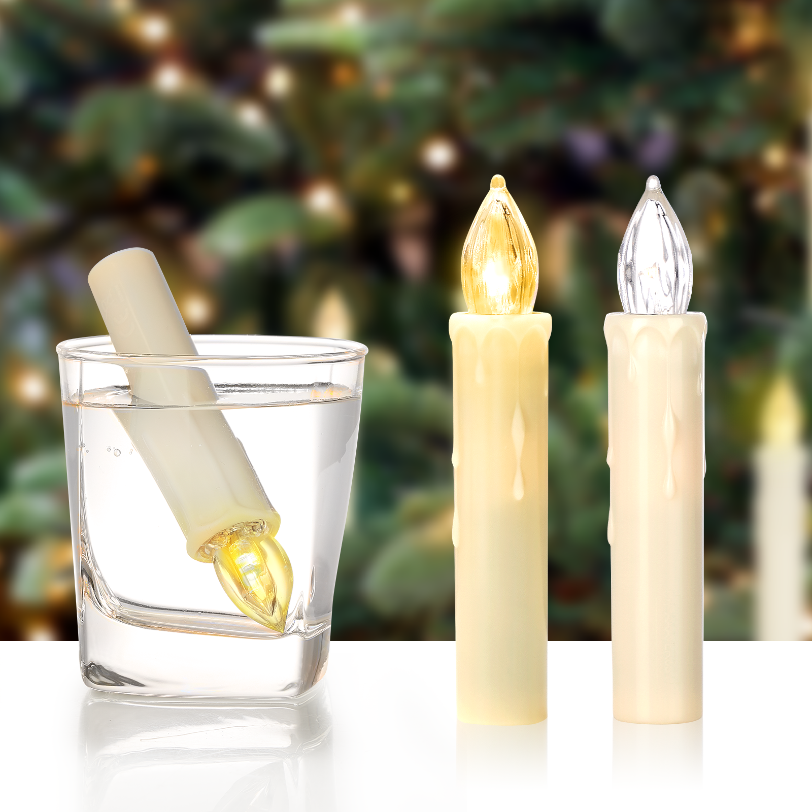 Battery Powered LED Candles With Remote For Christmas Tree