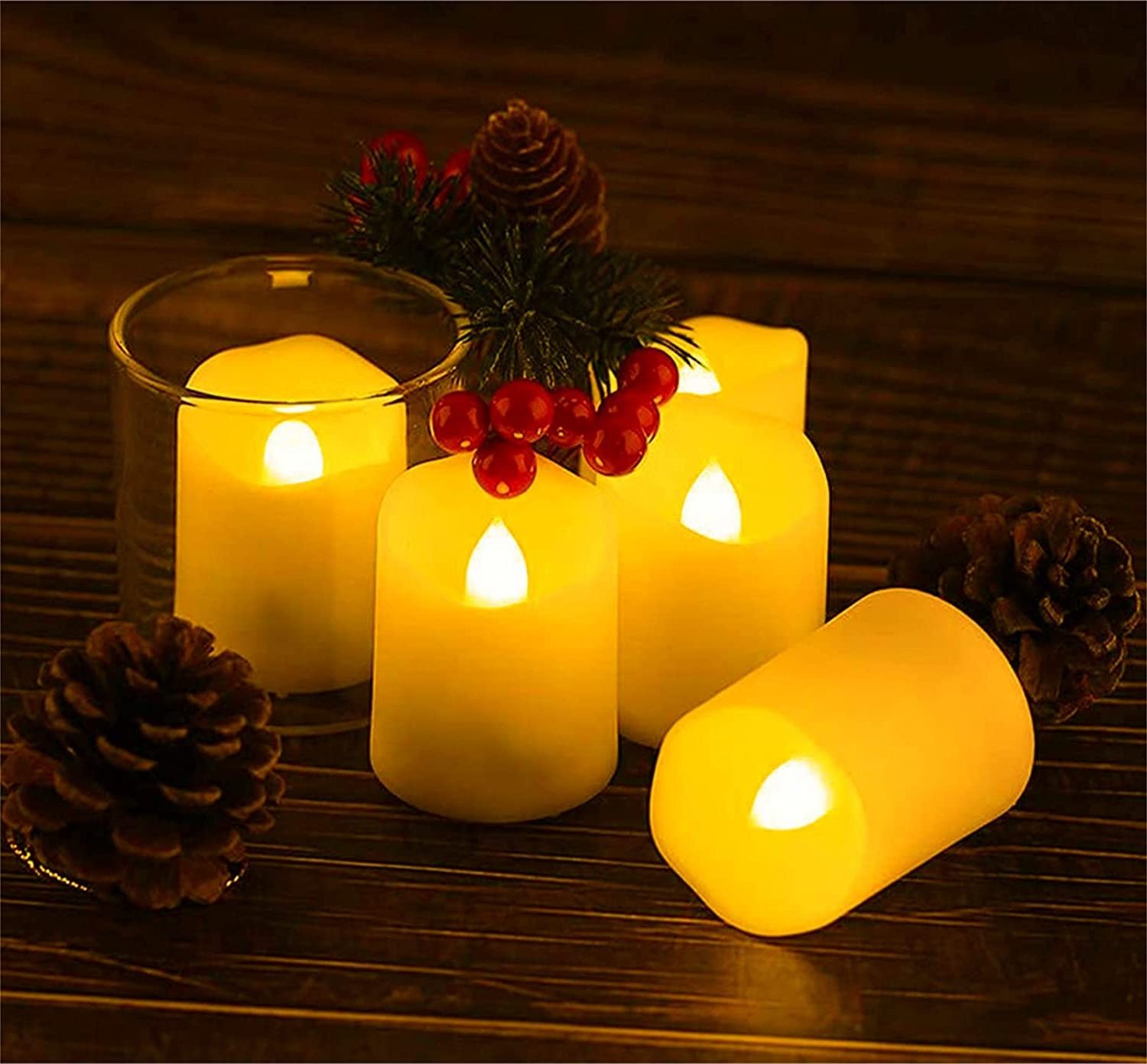 FREE POWER party decoration remote control flickering small led tea light 6 hours timer flameless tealight candle led candle