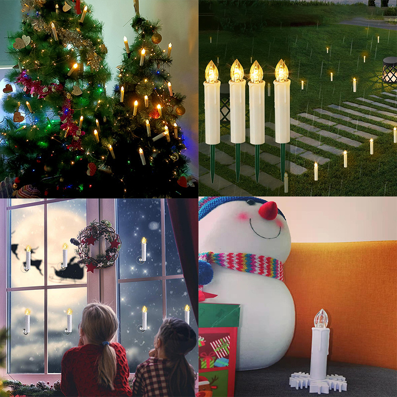 Battery Powered LED Candles With Remote For Christmas Tree