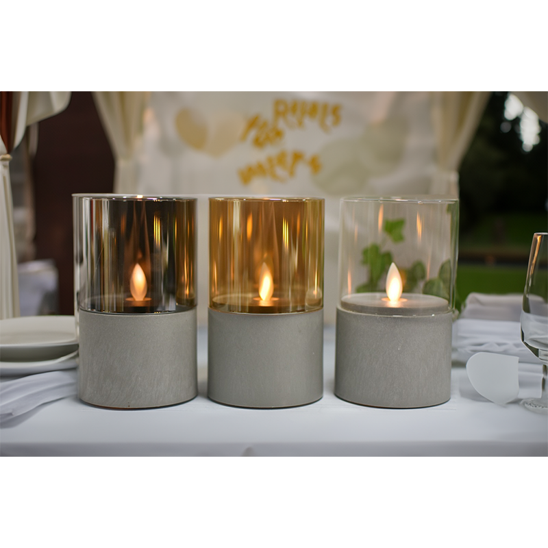 3 pcs/set Flameless LED Candles for Wedding Decor Pillar Style Battery Operated with Dimmable Light and Remote Control