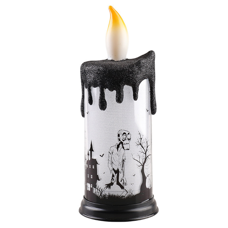 Halloween LED candle light for party decor, battery operated scary Candles with flickering lights for Halloween decor (9*23cm)