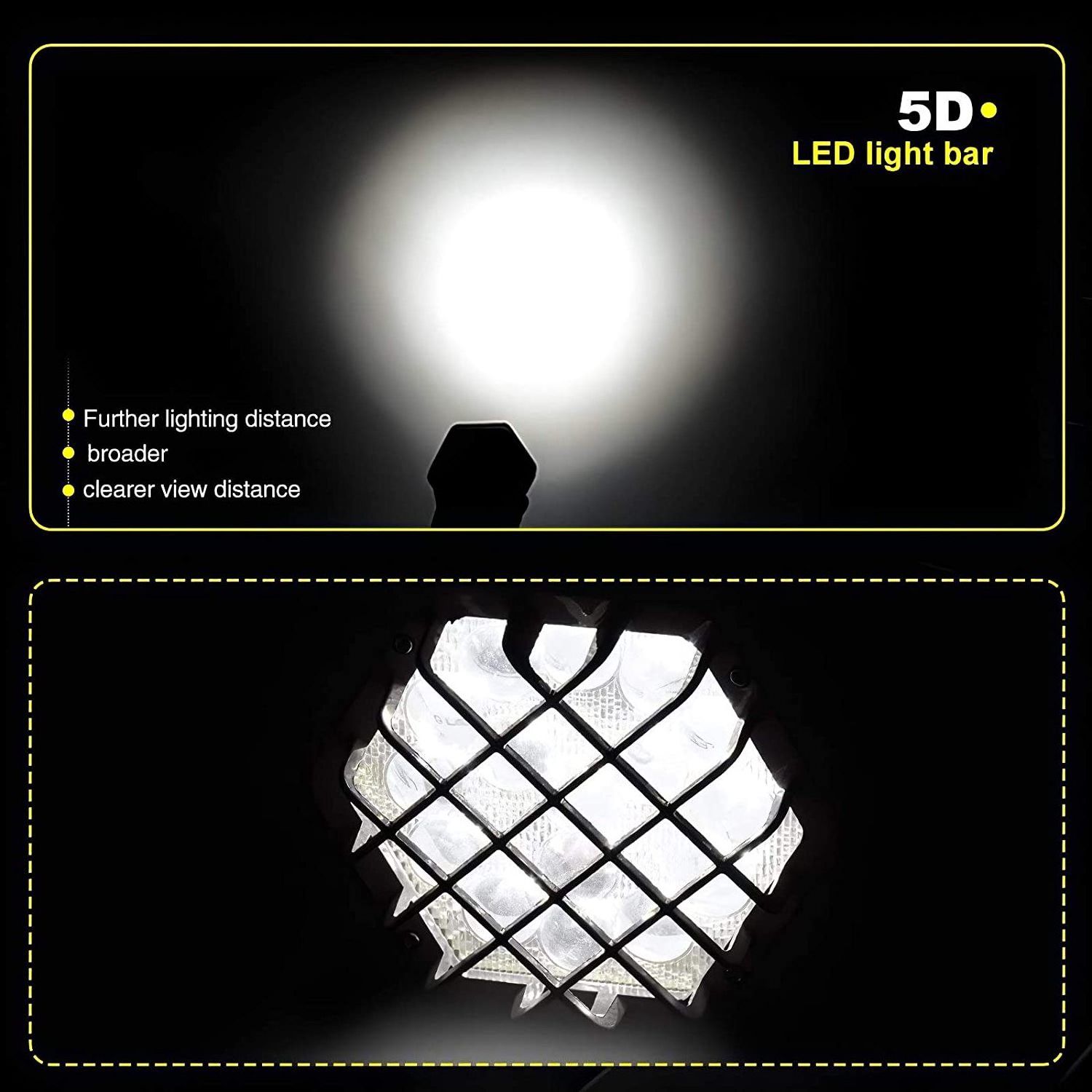 48w 4 *4 LED Spot Work Light Hexagon 3800lm 5D Spot for Jeeps Trucks Offroad Tractor Military Style