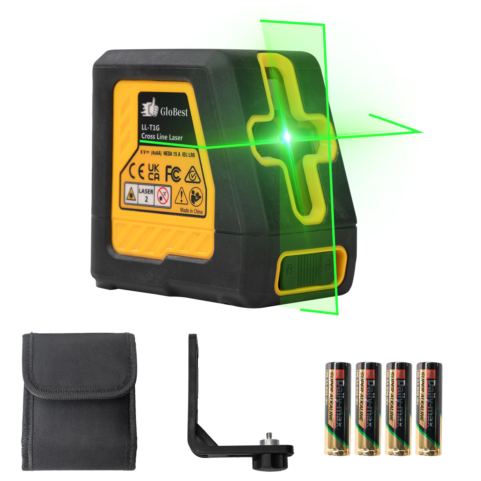 Bright Beam Self Laser Construction Laser Level China Wholesale 2 Line Green Dry Battery 2 Years Nivel Laser 16 Lineas Verde 4d