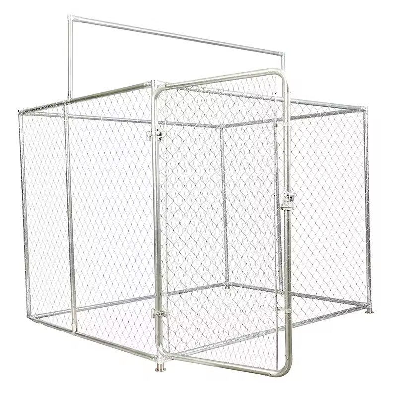 Large Outdoor Dog Kennels and Chicken Pens 2x2x2m with Waterproof Cover Made of Iron Metal for ducks