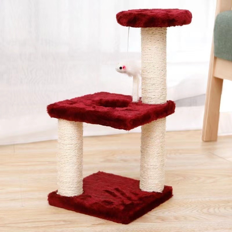 3 Layer Sisal Wood Cat Scratching Climbing Toy Cat Claw Scratcher Nest House Indoor Cat Bed Accessories