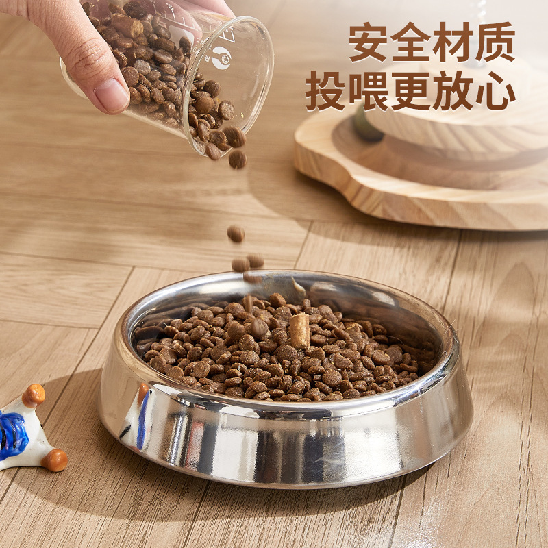 400ml Non-Slip Stainless Steel Dog Bowl Rounded Stable Dog Feeder for Water and Drink Food for Small Animals