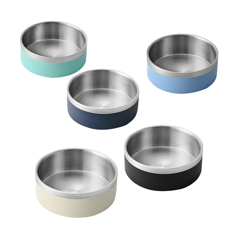 Wholesale Manufacture Non Slip Portable Food Pet Travel Bowls Water Pet Bowl Stainless Steel For Dog