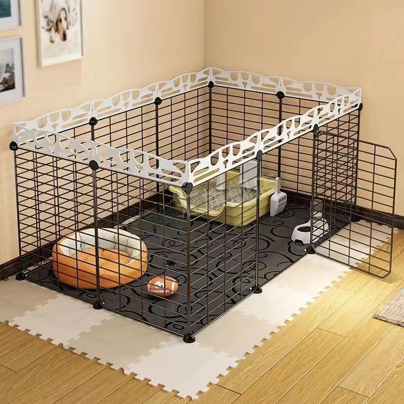 Metal Wire Cat Kitten Ferret Chinchilla Cage Iron Playpen Crate Enclosure Small Animals Button Closure Cat Home