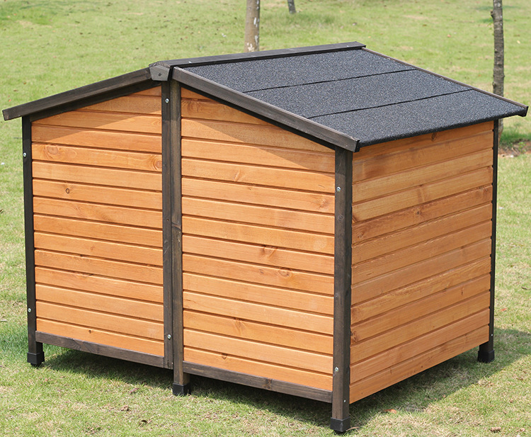 Outdoor solid wood dog house rain proof large and medium-sized small dog kennel courtyard villa sun protection