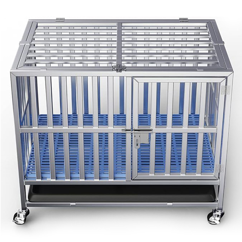 Plive Breathable Heavy Kennel Animal Stainless Steel Pet Showing Cages China Kennels For Dogs Pet Cages