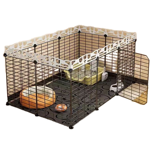 Metal Wire Cat Kitten Ferret Chinchilla Cage Iron Playpen Crate Enclosure Small Animals Button Closure Cat Home