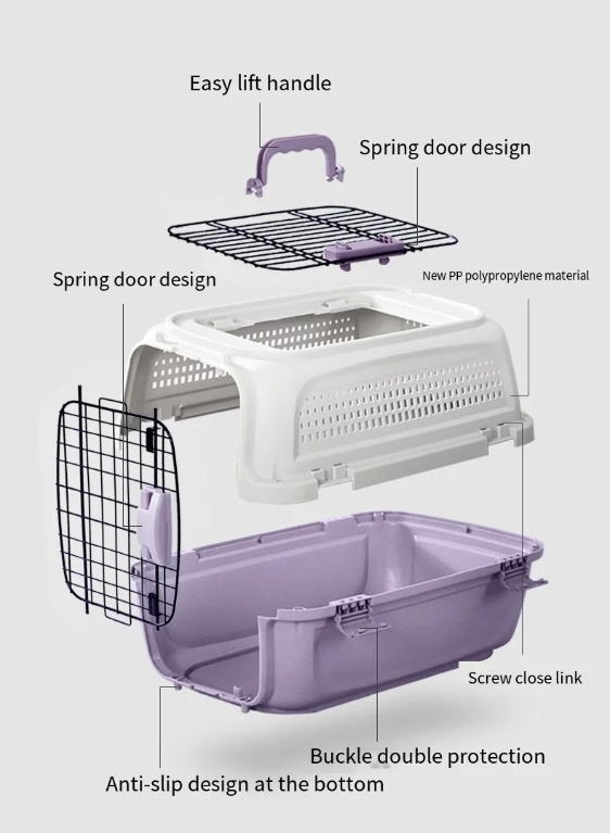 Heavy-duty Outdoors Dog Boxes Transport Airline Approved Pet Dog Travel Carrier Qingdao Lezi Dog Crate With Wheels