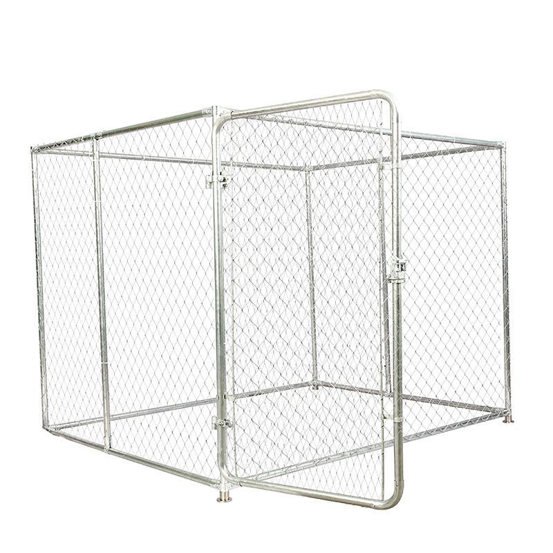 Wholesale  2x2x2m Large Outdoor Dog Kennel Metal and Mesh with Waterproof Cover