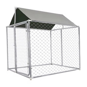 Large Outdoor Dog Kennels and Chicken Pens 2x2x2m with Waterproof Cover Made of Iron Metal for ducks