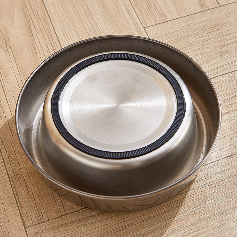 400ml Non-Slip Stainless Steel Dog Bowl Rounded Stable Dog Feeder for Water and Drink Food for Small Animals