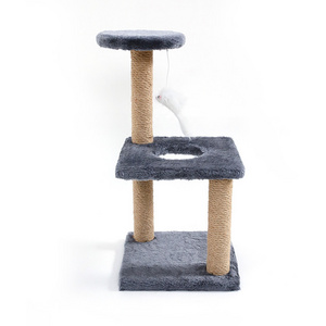 3 Layer Sisal Wood Cat Scratching Climbing Toy Cat Claw Scratcher Nest House Indoor Cat Bed Accessories