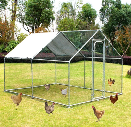 Outdoor Cage Galvanised Steel Poultry Cage Walk-in Chicken Coop Shaded Cage Hen Run House Rabbit pet pen