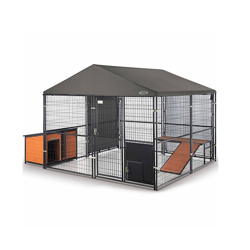 All-Weather Retriever Dog Kennel Panel Steel Construction Comfortable and Safe with Rain and Wind Protection