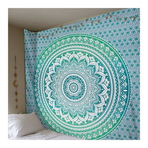 Customized large-sized Indian Bohemian Mandala Bohemian Hippie Thickened Short Plush Digital Printing Wall Hanging Tapestry