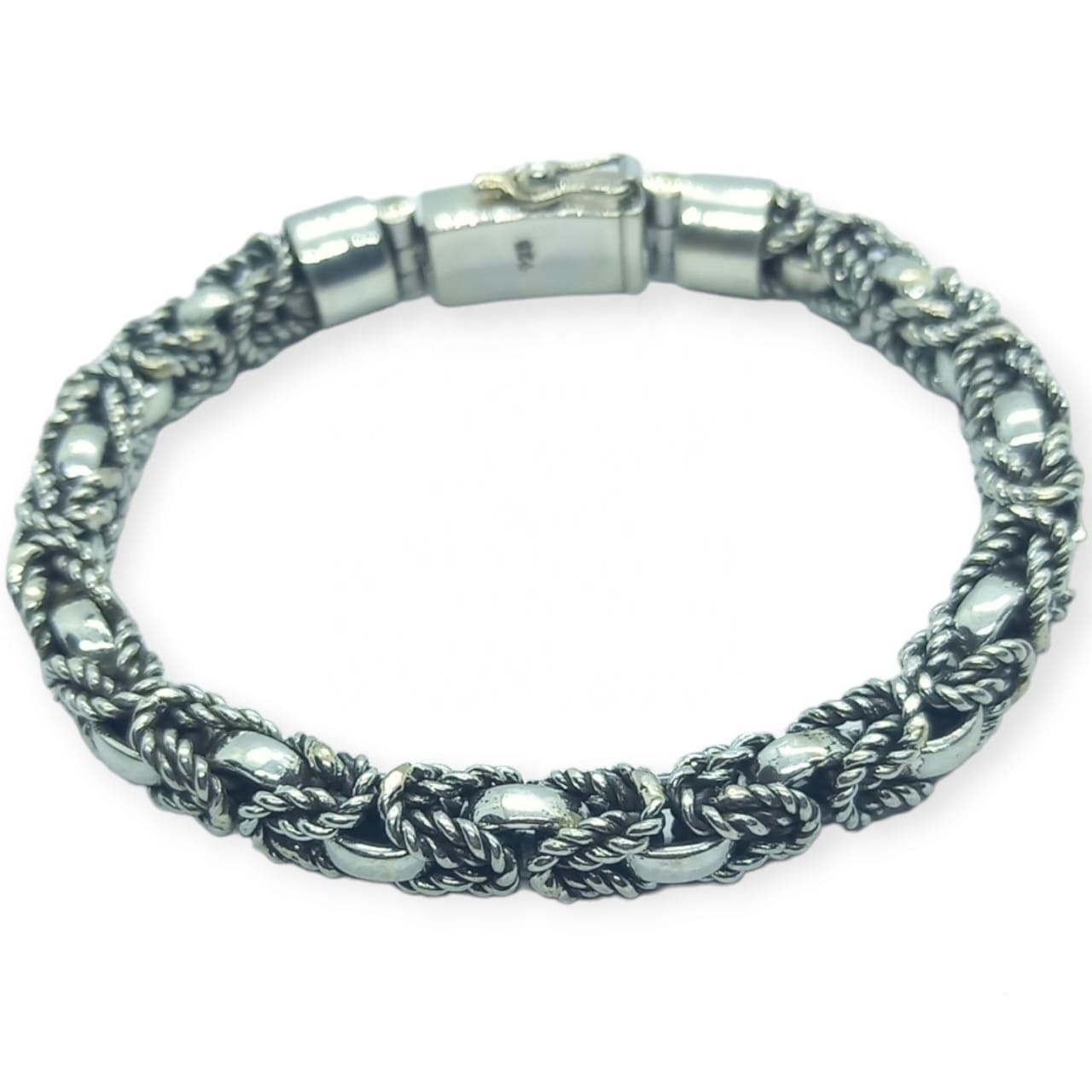 NY-CHB060-Silver Chain Bracelet Byzantine Classic Design Chain Sterling Silver Bali Chain For Gift Women Men Unisex