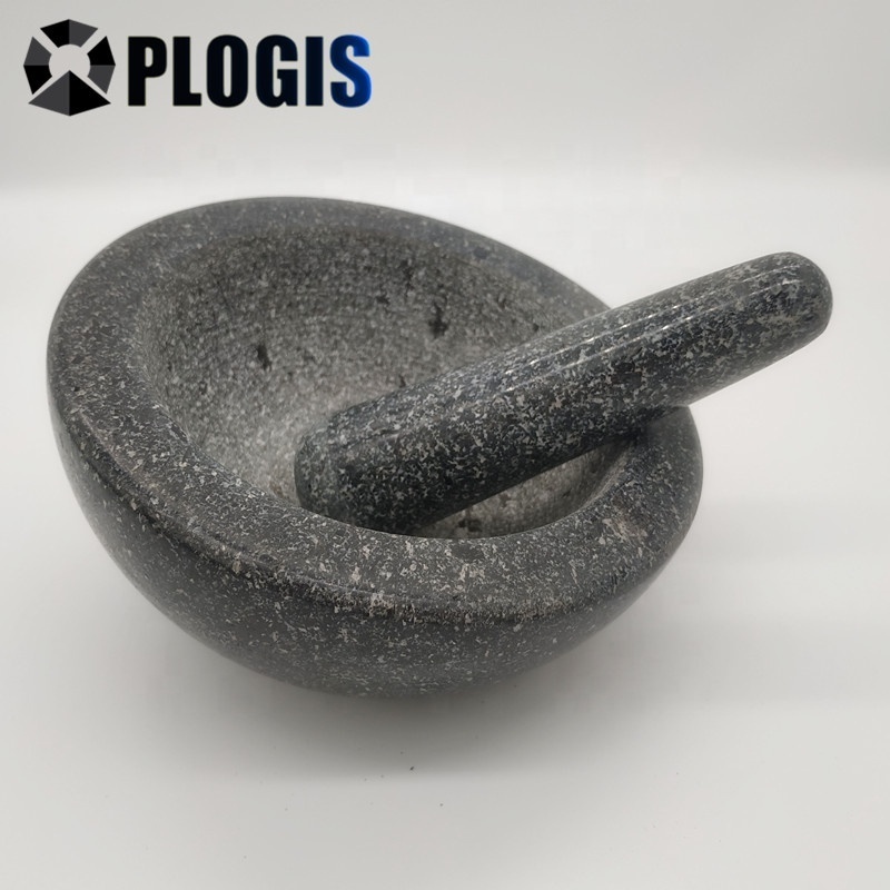 Guacamole Herbs Granite Mortar and Pestle Set Solid Stone Grinder Bowl